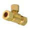Everflow 3/8" x 3/8" x 1/4" O.D. COMP Tee Pipe Fitting; Lead Free Brass C64R-383814-NL - alternate 4